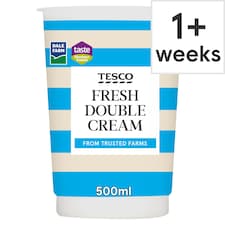 Tesco Fresh Double Cream 500Ml