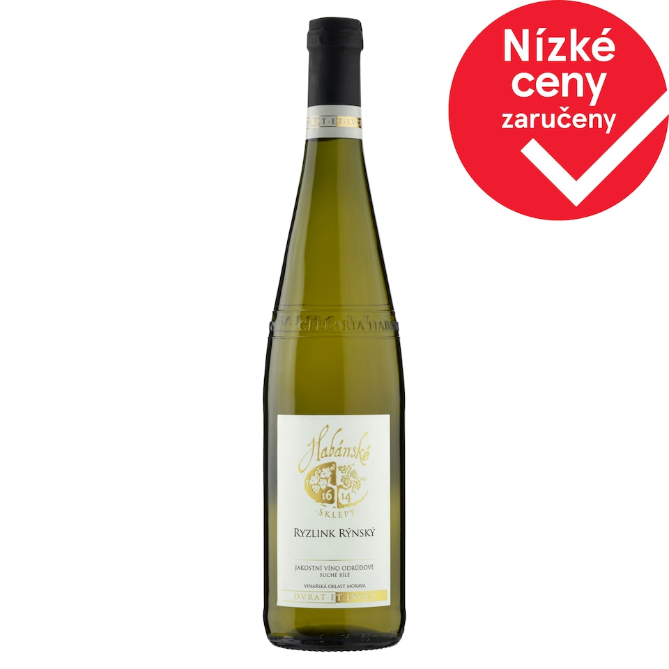 Habánské Sklepy Riesling Rhine Quality Varietal Dry White Wine 0.75L
