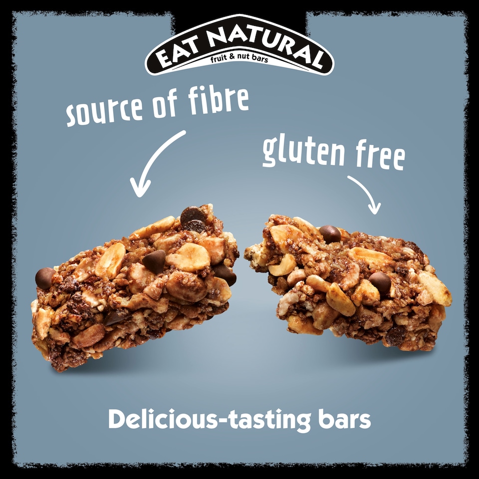 image 1 of Eat Natural Protein Fruit & Nut Bars - Peanuts & Dark Chocolate 3 x 40g