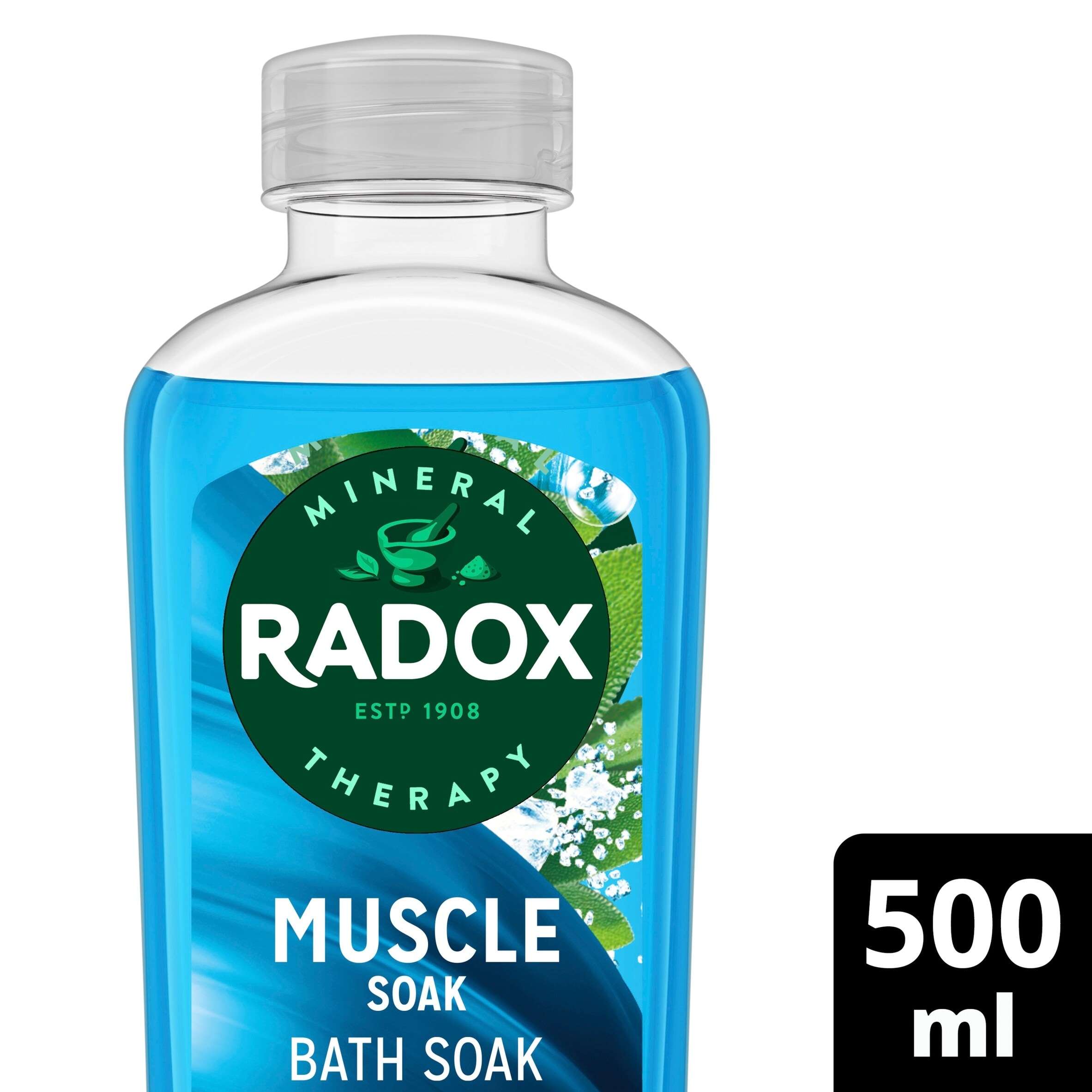 Radox 100% Nature Inspired Fragrance Bath Soak, Muscle Soak, 6 Pack, 500ml