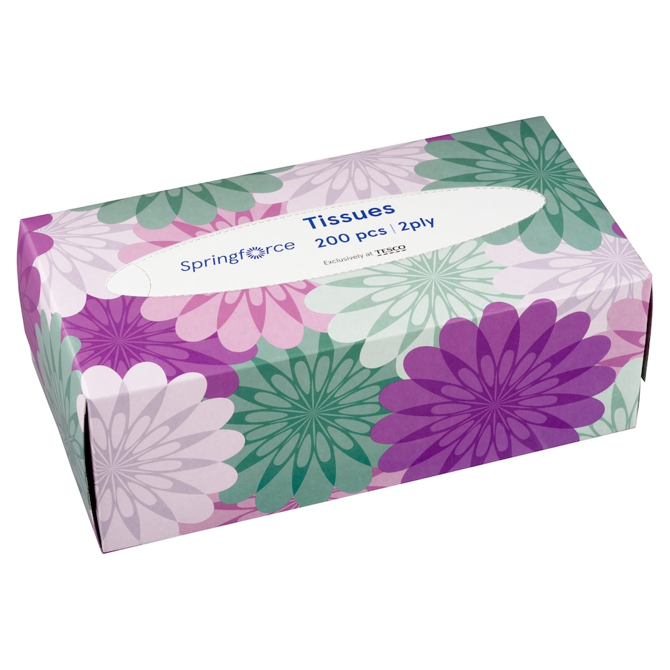 image 1 of Springforce Tissues 2 Ply 200 pcs