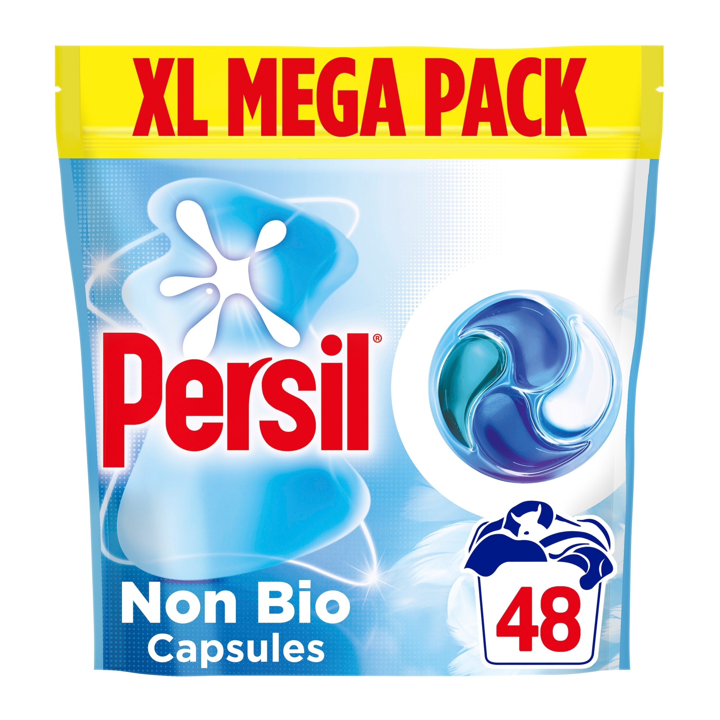 Persil Non Bio 4 in 1 Laundry Washing Detergent Capsules XL Mega Pack 48 Washes 652g