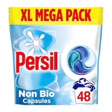 Persil Non Bio 4 in 1 Laundry Washing Detergent Capsules XL Mega Pack 48 Washes 652g