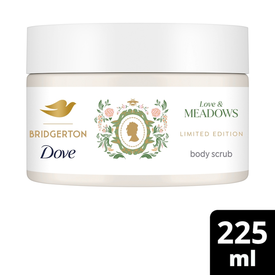 image 1 of Dove Limited Edition Bridgerton Love & Meadows Body Scrub Exfoliant 225 ml