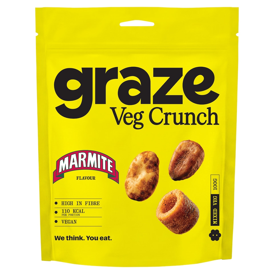 Graze Marmite Crunch Protein Sharing Bag Snack 100G