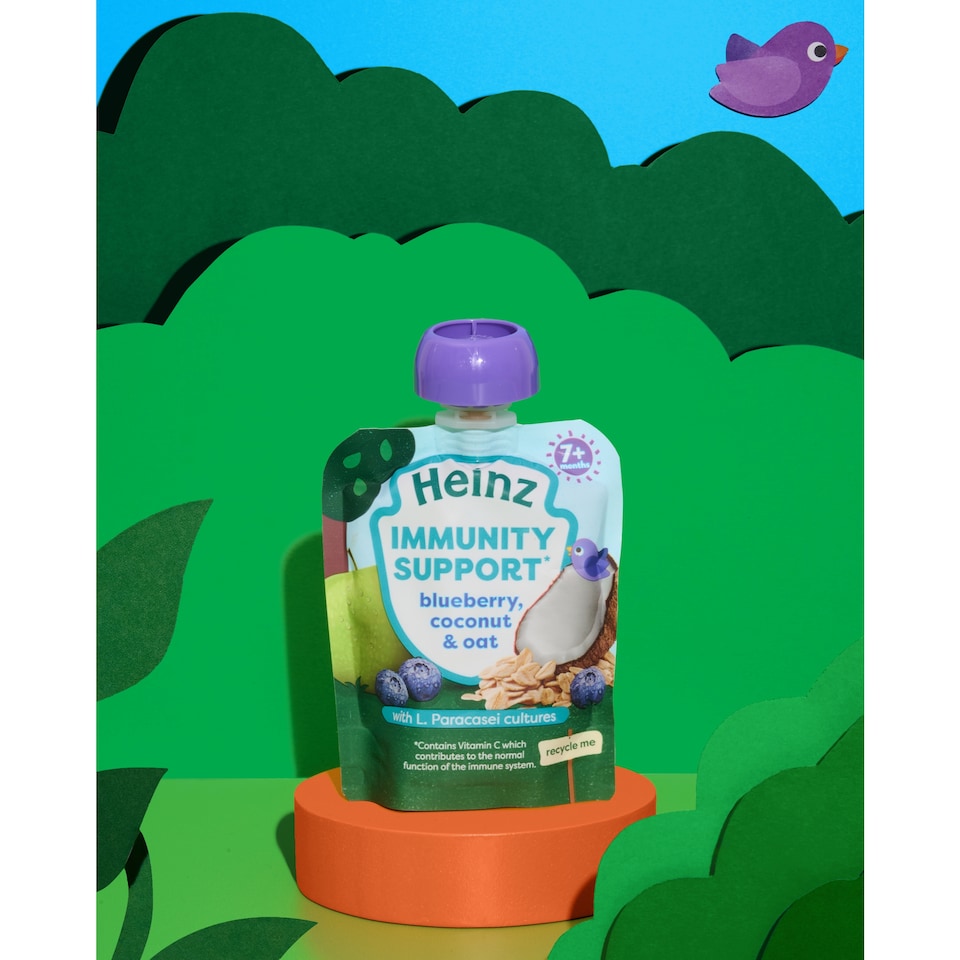 image 1 of Heinz Immunity Support Baby Food - Blueberry, Coconut & Oat 85g