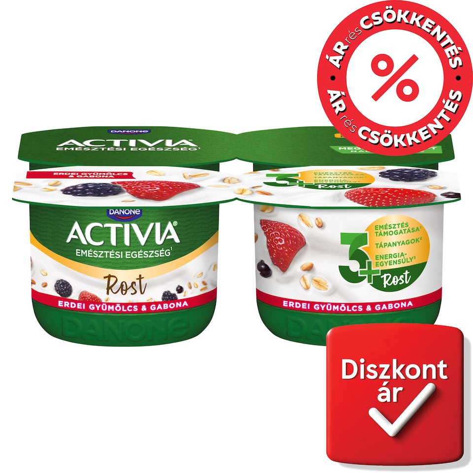Danone Activia Rost élőflórás erdei gyümölcsös joghurt gabonákkal 4 x 120 g (480 g)