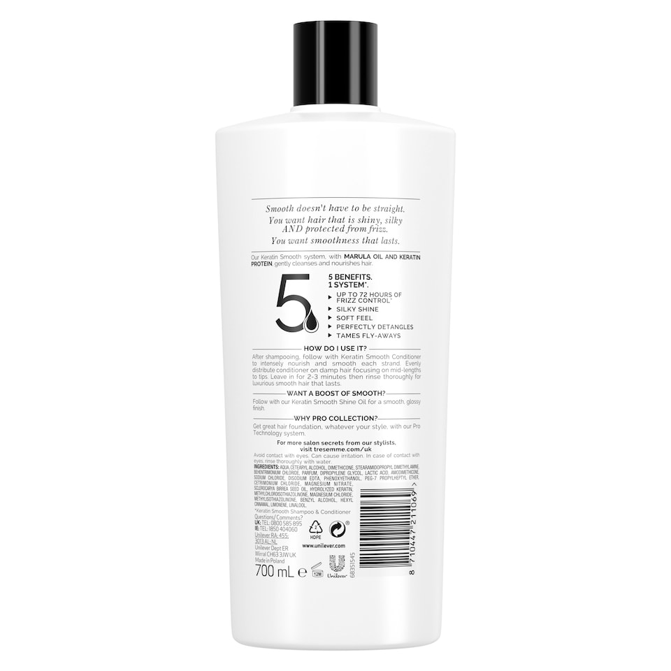 image 1 of Tresemme Keratin Smooth Conditioner 700Ml
