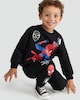 image 2 of Marvel Spider-Man 2-Piece Cotton Rich Sweatshirt and Joggers Set in Black
