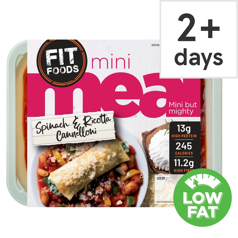 Fit Foods Mini Meal Spinach & Ricotta Cannelloni 250g