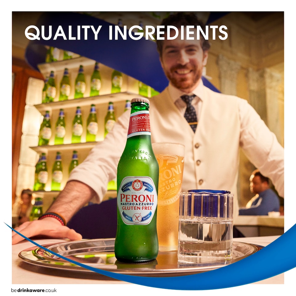 image 1 of Peroni Nastro Azzurro Gluten Free Beer Bottles 12x330ml