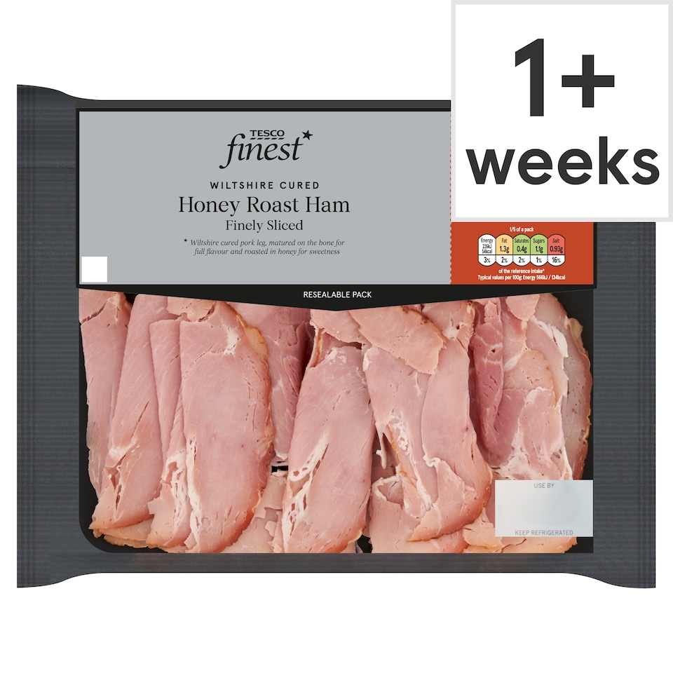 Tesco Finest Honey Roast Finely Sliced Ham 200g