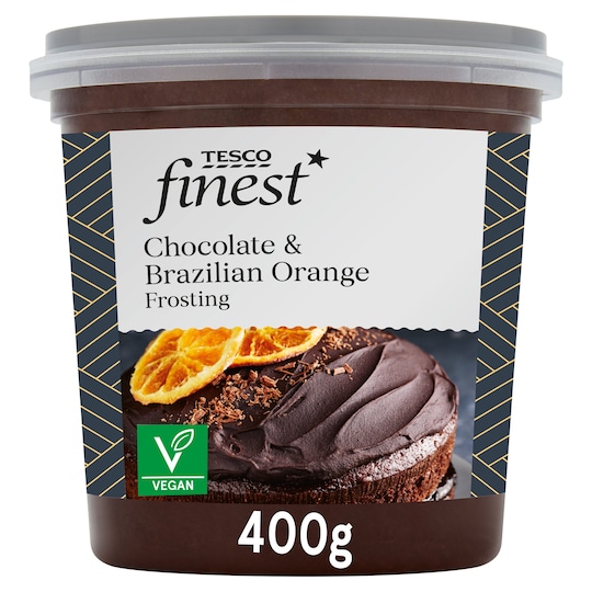 Tesco Finest Chocolate & Brazilian Orange Frosting 400G Tesco Groceries
