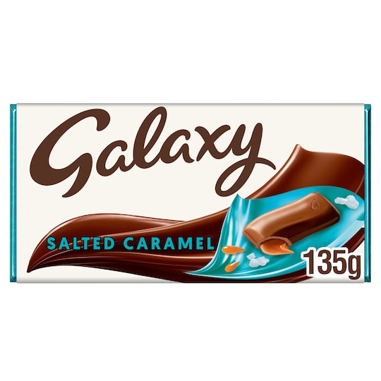Galaxy Salted Caramel Chocolate Bar 135G Tesco Groceries