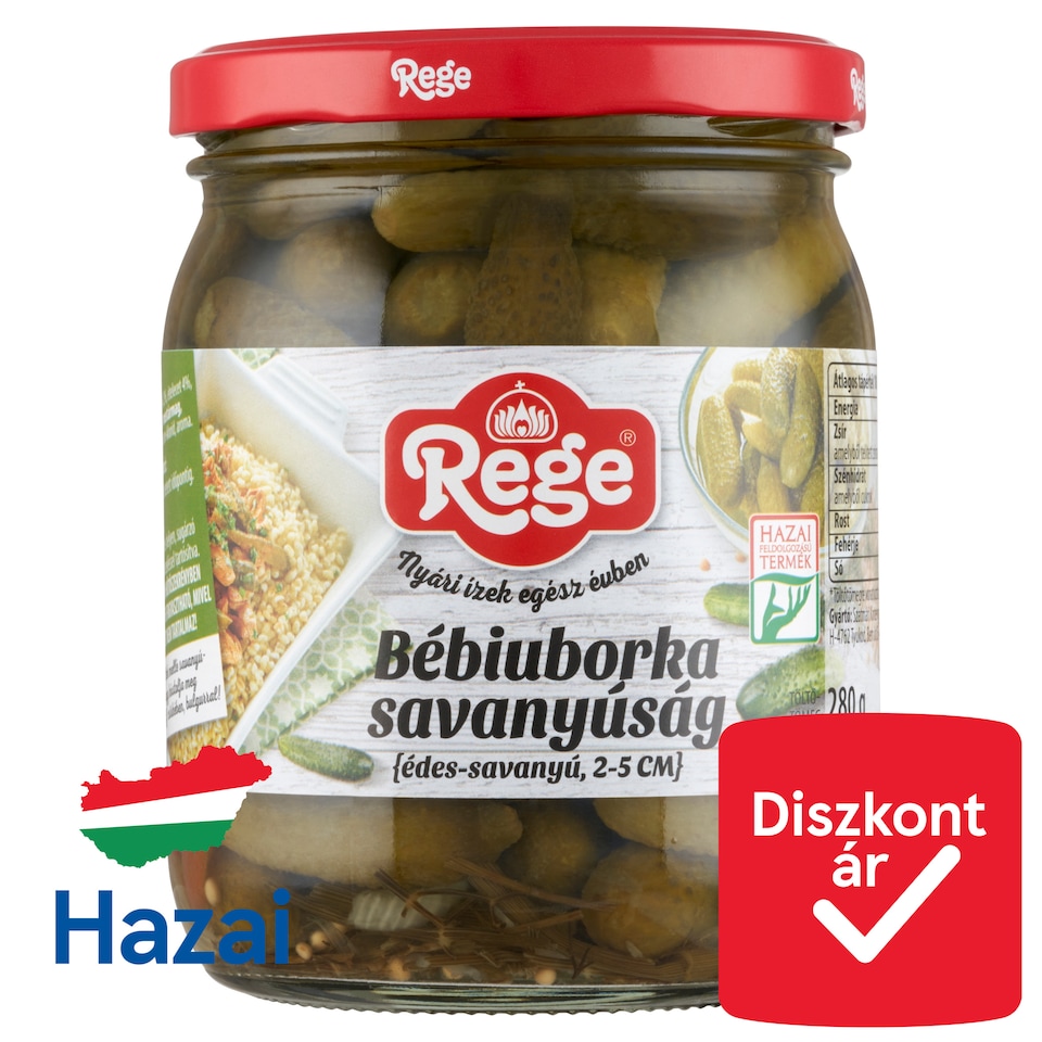 image 1 of Rege Sweet and Sour Baby Cucumber Pickle 2-5 cm 510 g