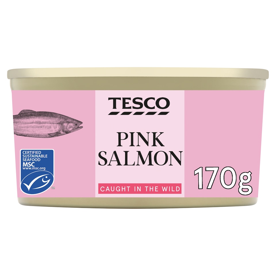 Tesco Skinless Boneless Wild Pacific Pink Salmon 170G