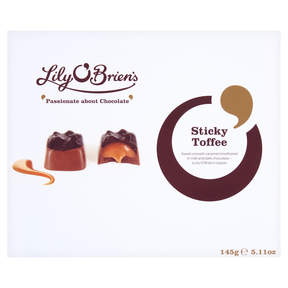 Lily O'Brien's Chocolate Caramel Sticky Toffees 145g