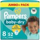image 1 of Pampers Baby Dry Size 8 Jumbo+ 52 Nappies