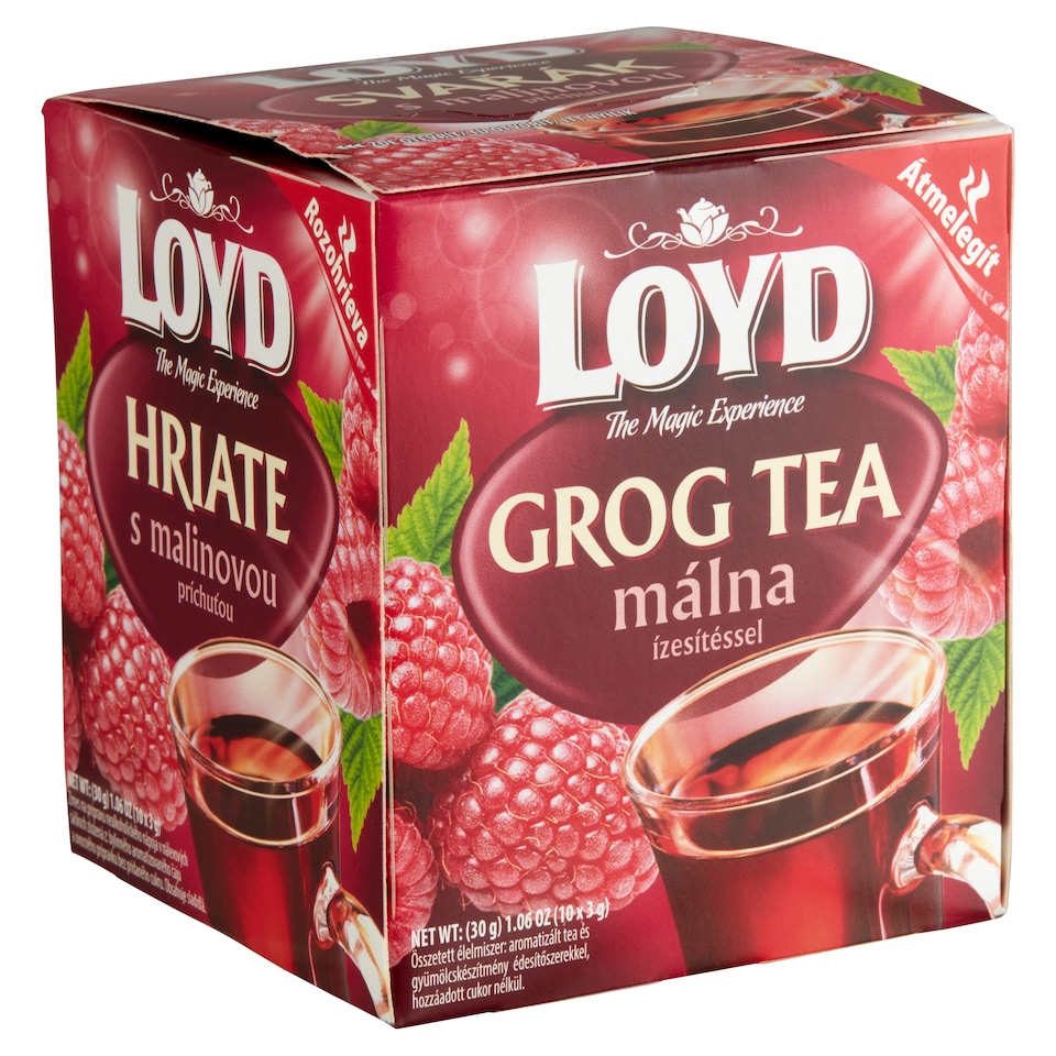 Loyd grog tea málna ízű 10 filter 30 g