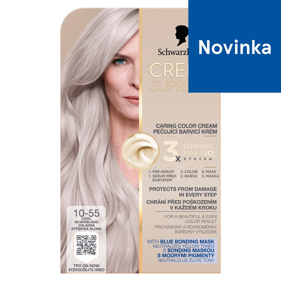 Schwarzkopf Creme Supreme Hair Color 10-55 Cool Silverblond