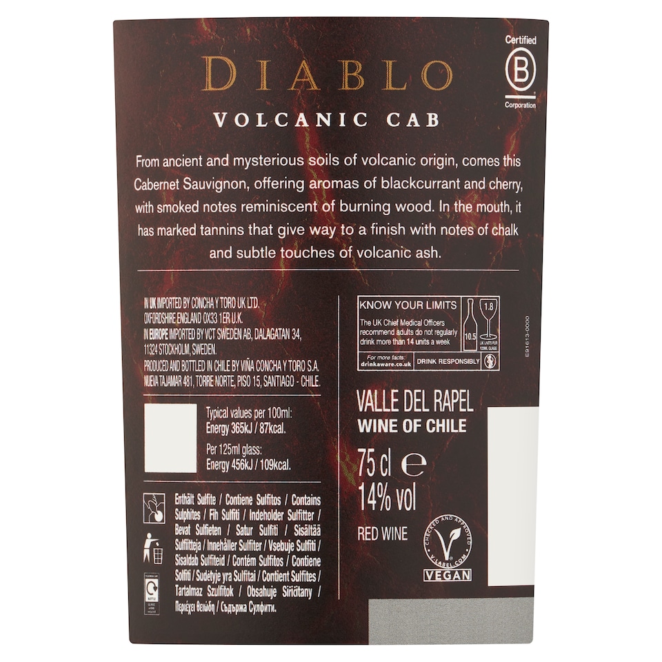 image 1 of Diablo Volcanic Cabernet Sauvignon 75Cl