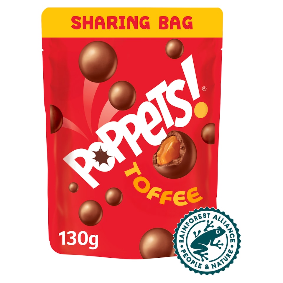 Poppets Chewy Toffee Chocolate 130G
