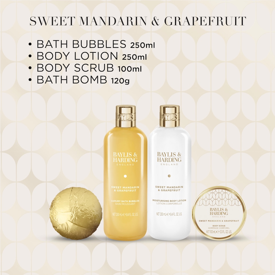 image 1 of Baylis & Harding Sweet Mandarin & Grapefruit Indulgent Bathing Gift Set