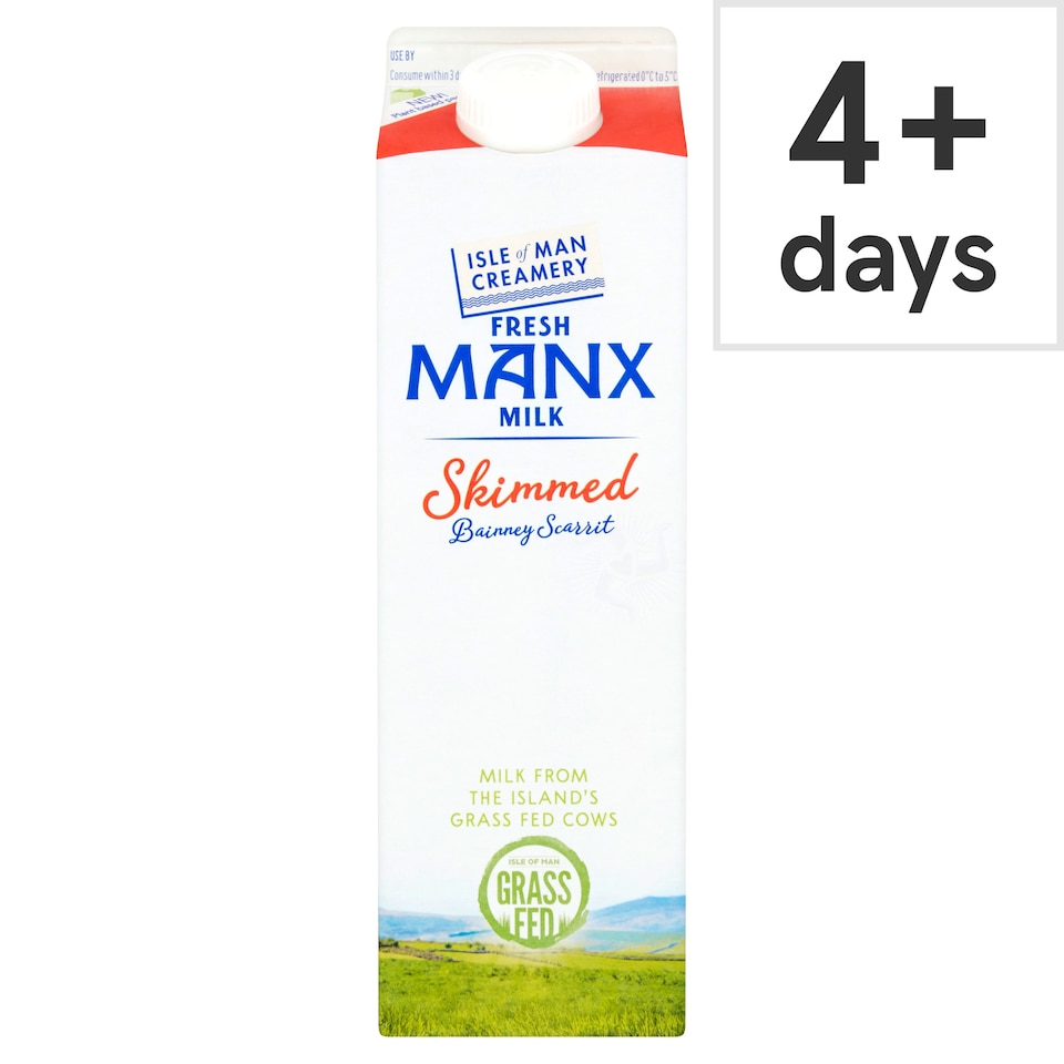 Isle Of Man Skimmed Milk 1 Litre
