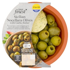 Tesco Finest Garlic Butter Sicilian Nocellara Olives 120g