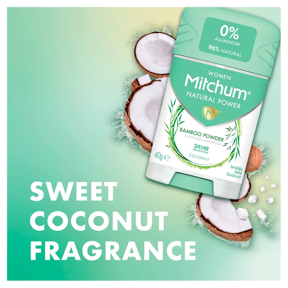 image 1 of Mitchum Women Bamboo Powder Coconut Deodorant 40G