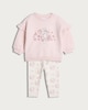 image 1 of Peter Rabbit Jemima Puddle Duck 2-Piece Cotton Rich Sweatshirt and Leggings Set in Pink