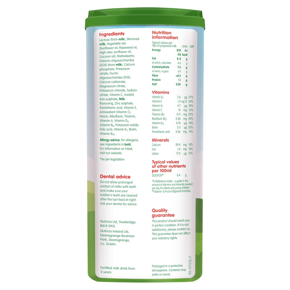 image 1 of Cow & Gate 4 Toddler Milk Formula 2+ Years 800g