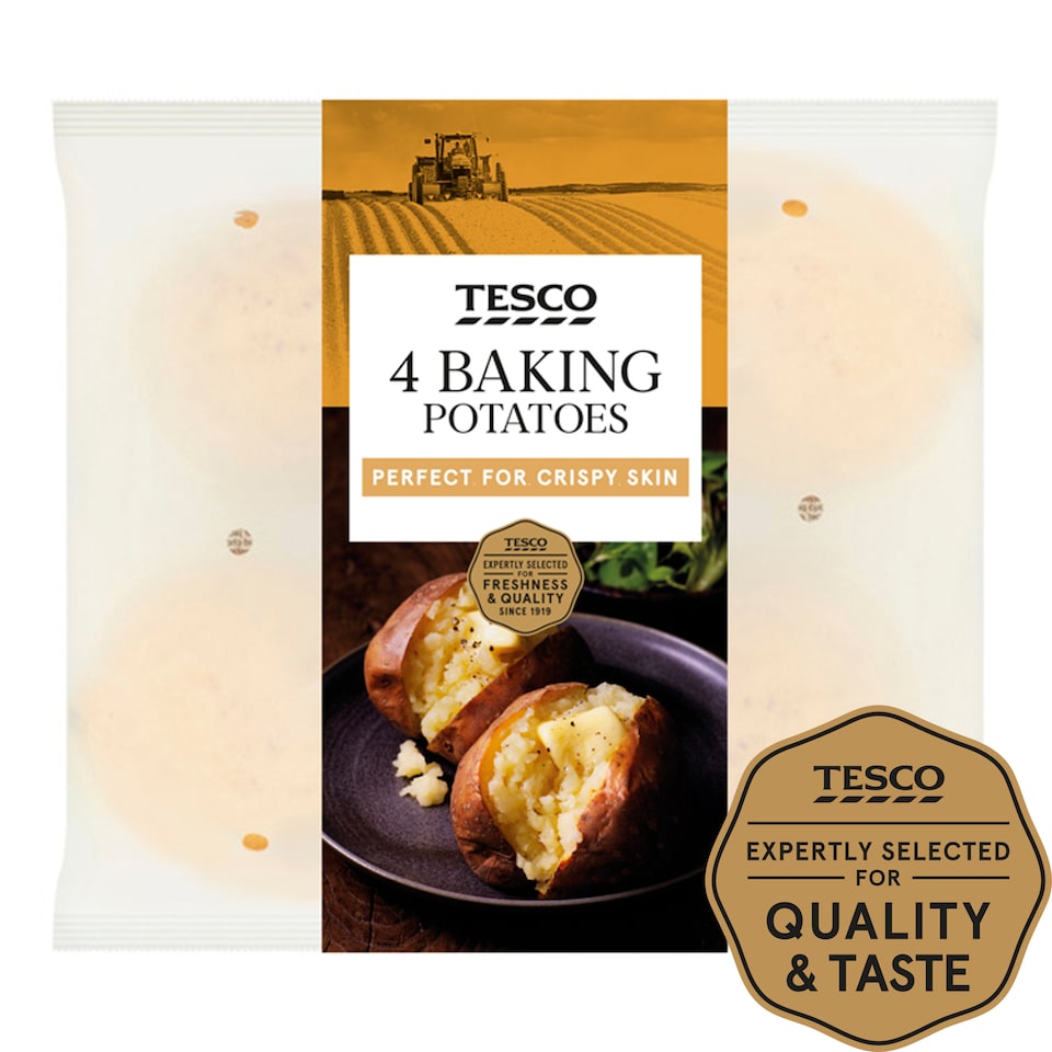 image 1 of Tesco Baking Potatoes 4 Pack