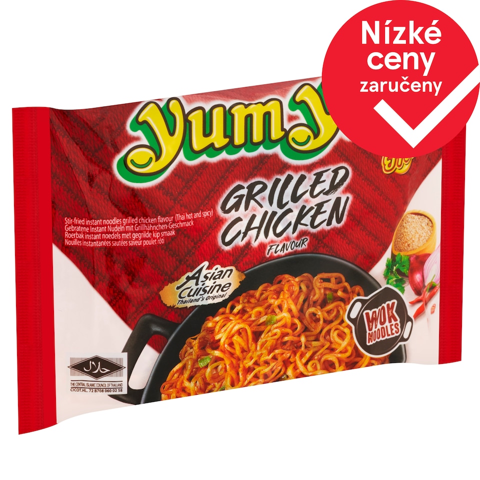 Yum Yum Restované nudle s příchutí grilovaného kuřete 70g