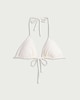 image 4 of F&F Triangle Halter Neck Bikini Top in Cream