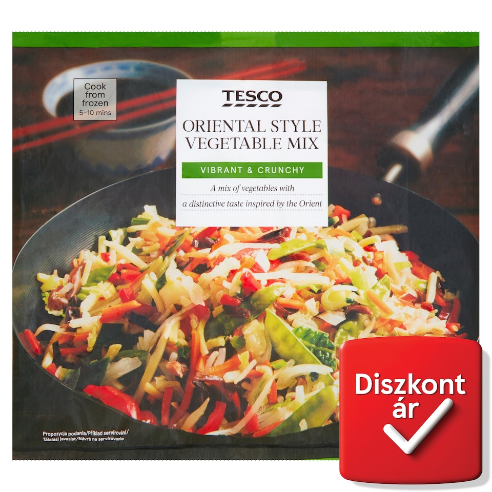 Tesco gyorsfagyasztott, keleties stílusú zöldségkeverék 450 g