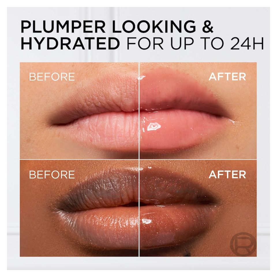 image 1 of L'Oréal Paris Plump Ambition Lip Oil, 101 Cristal Clear, 5ml