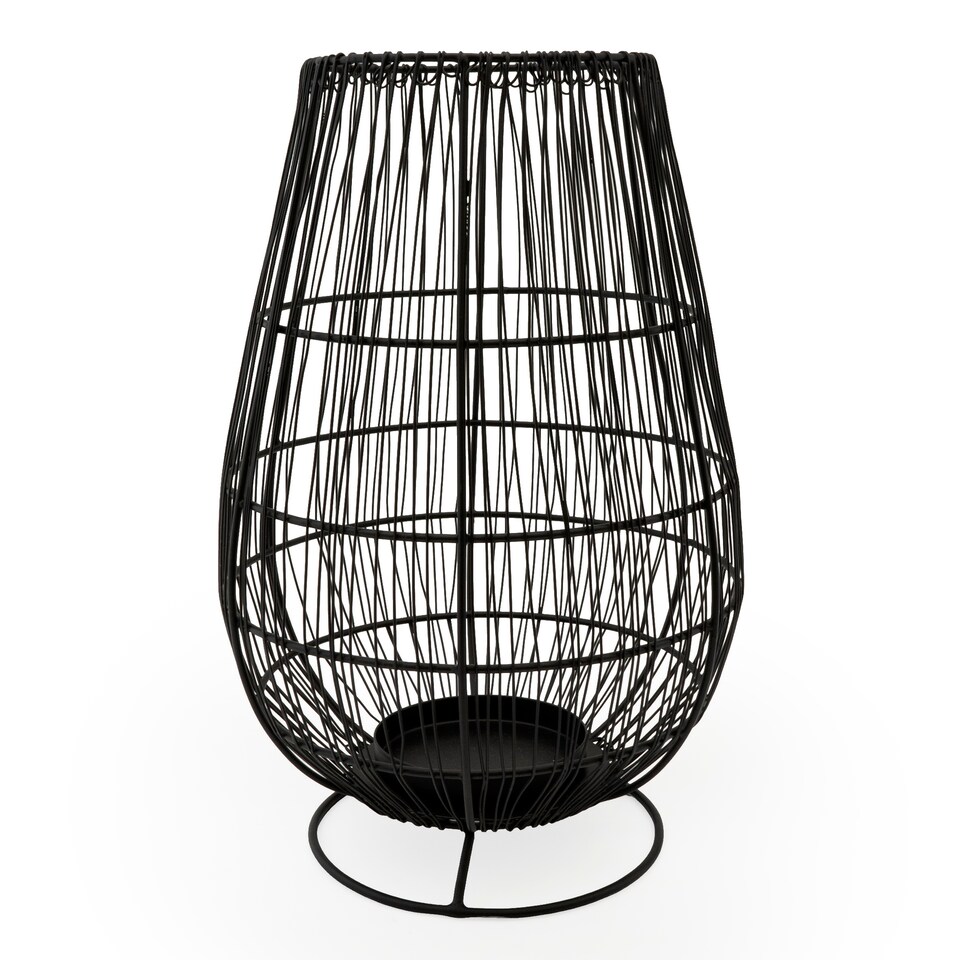 Candlelight Black Wire Hurricane Candle Holder