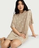 image 1 of F&F Pure Cotton Sun Print Nightdress in Stone