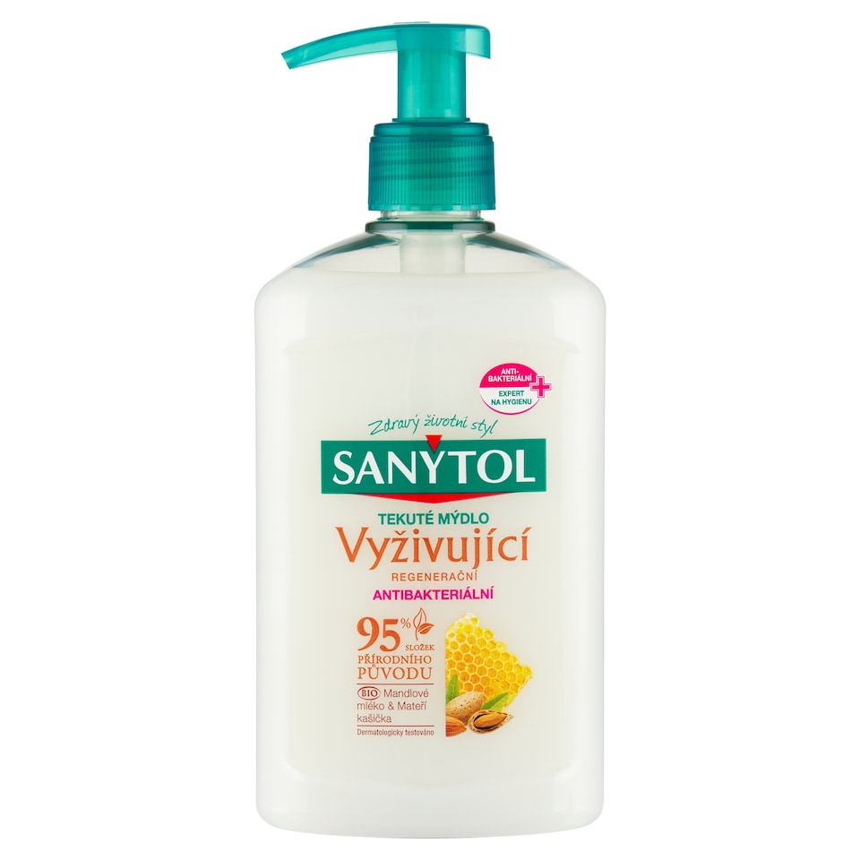image 1 of Sanytol Liquid Soap Nourishing Organic Almond Milk & Royal Jelly 250ml