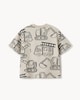 image 4 of F&F Boys Pure Cotton Vehicle T-Shirt in Stone