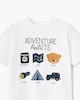 image 5 of F&F Boys Pure Cotton Adventure T-Shirt in White