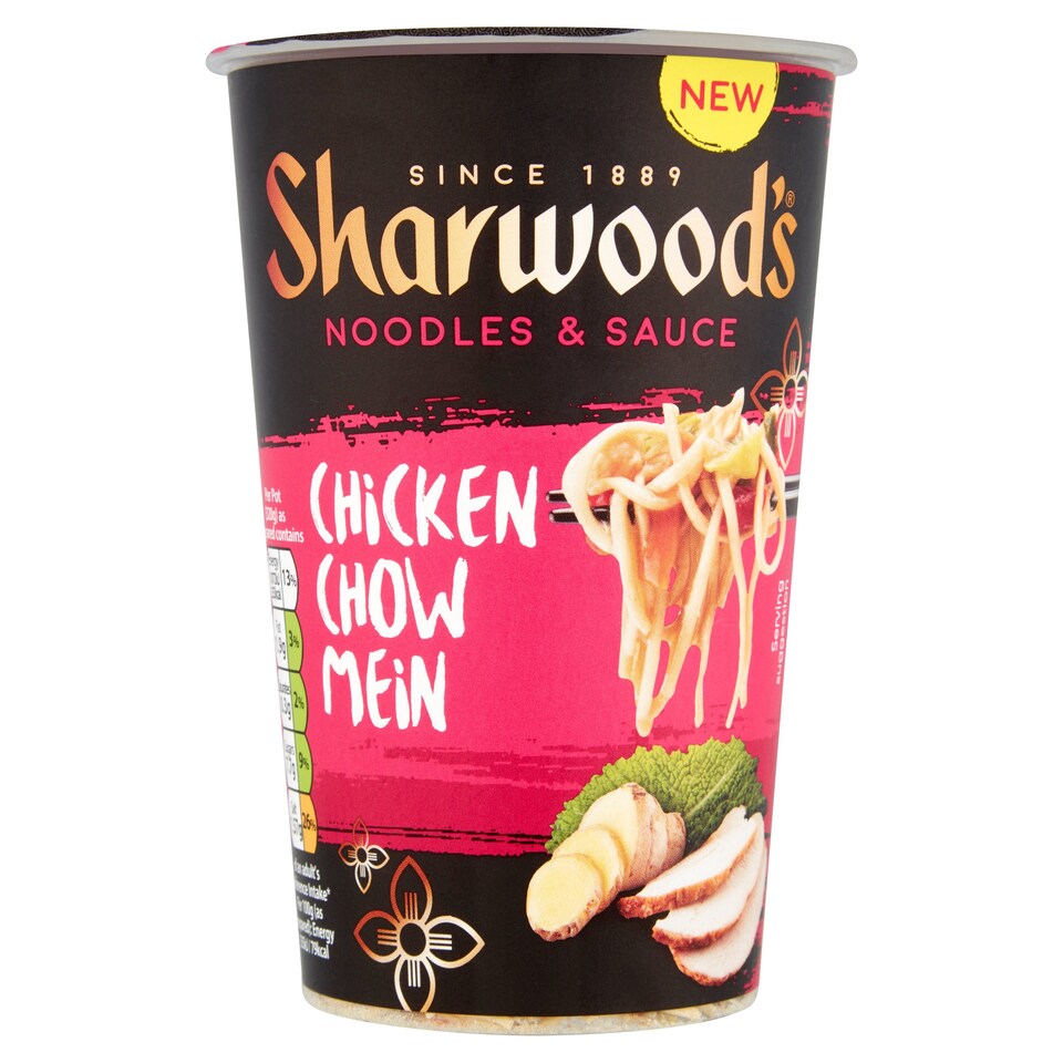 Sharwoods Chicken Chow Mein Noodle Pot 70G Tesco Groceries