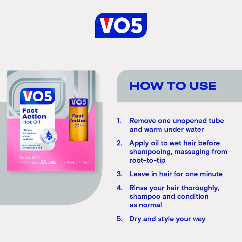 image 1 of Vo5 Nourishing Coconut Hot Oil 4X15ml
