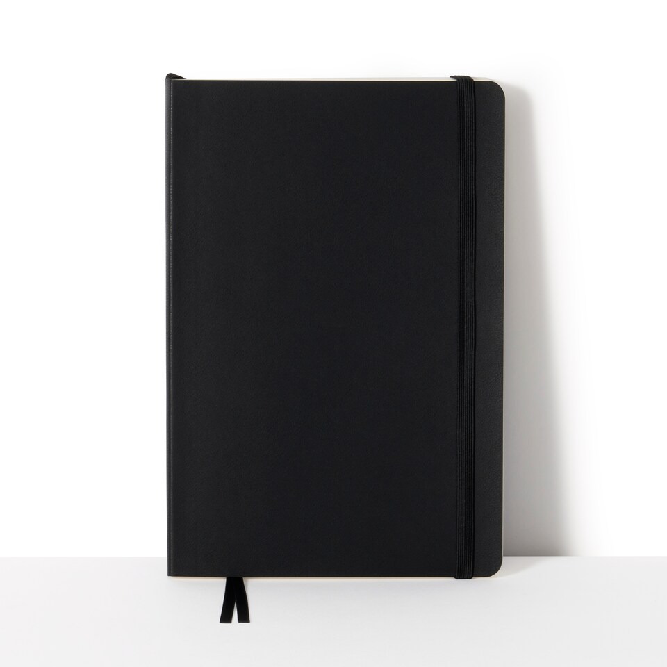 image 1 of Paperchase Agenzio Medium Black Plain Notebook