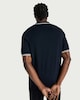 image 3 of F&F Pure Cotton Zip Neck Polo Shirt in Navy