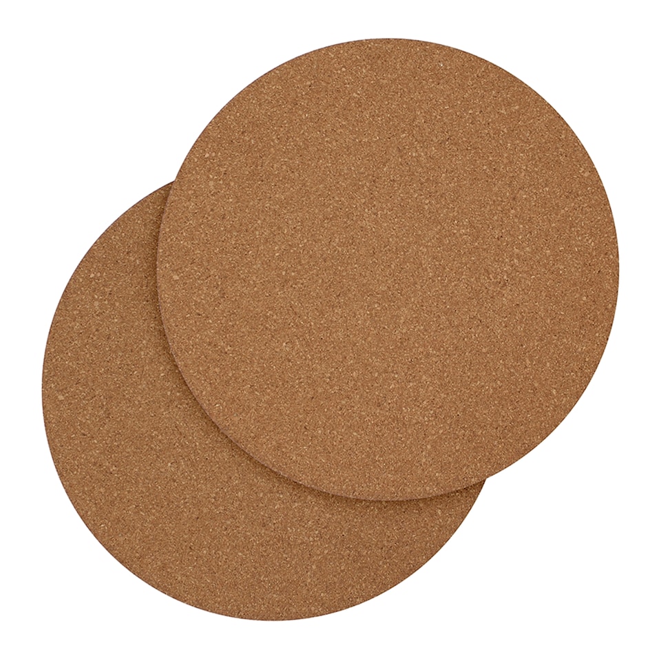image 1 of F&F Home Round Corkback Placemat 2 Pack