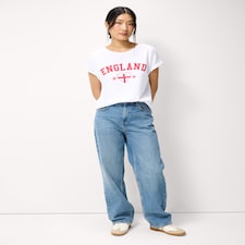 F&F Pure Cotton England T-Shirt in White