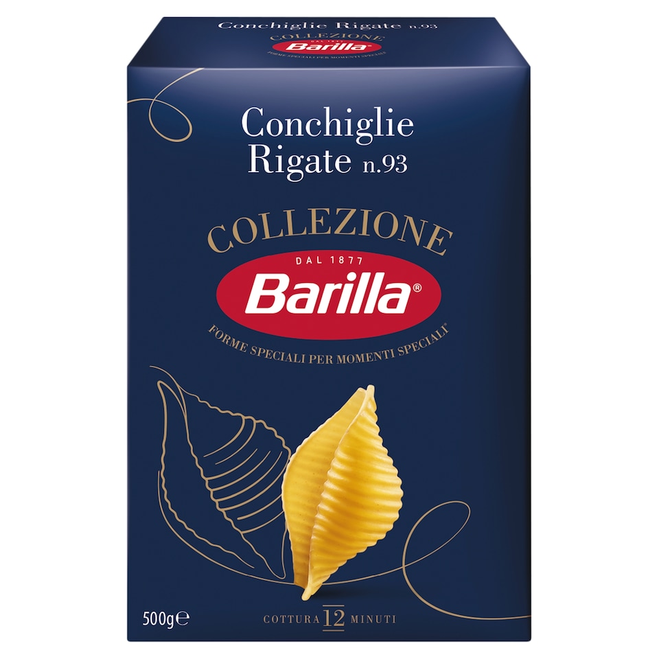 Barilla Conchiglie Rigate Small Durum Wheat Dry Pasta 500 g