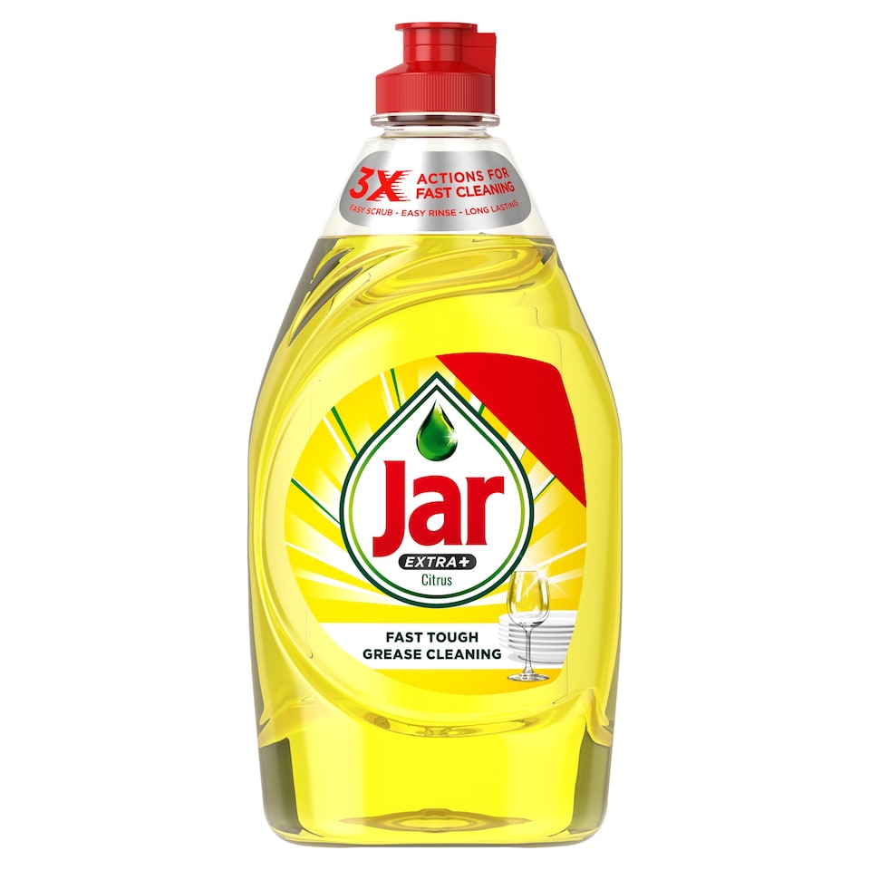 Jar Extra+Citrus Folyékony Mosogatószer.A Jar 1. Számú Formulája Szennyeződések Eltávolításához450ml